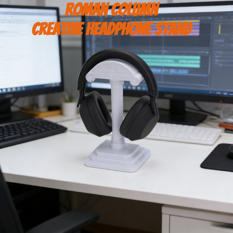 Headphone Stand Desk - Greek Column Headphone Stand 3D Printed