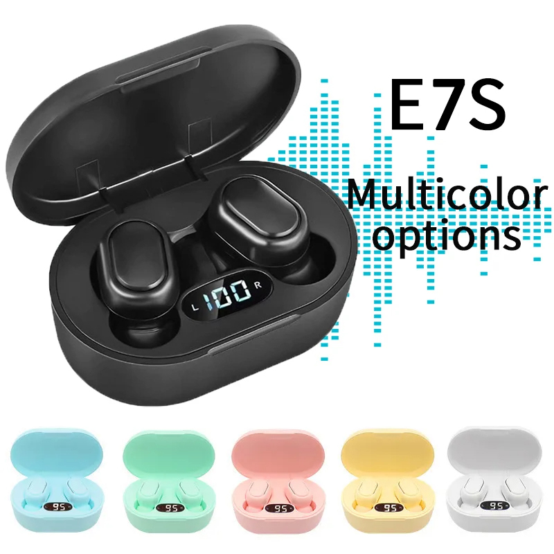 Bluetooth Headset On Ear - E7S TWS Fone Bluetooth Earphones 5.2