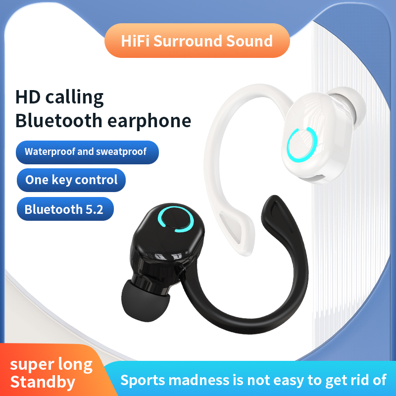 Sports Earphone Hook - VAORLO Bluetooth 5.2 Earphone Waterproof Wireless