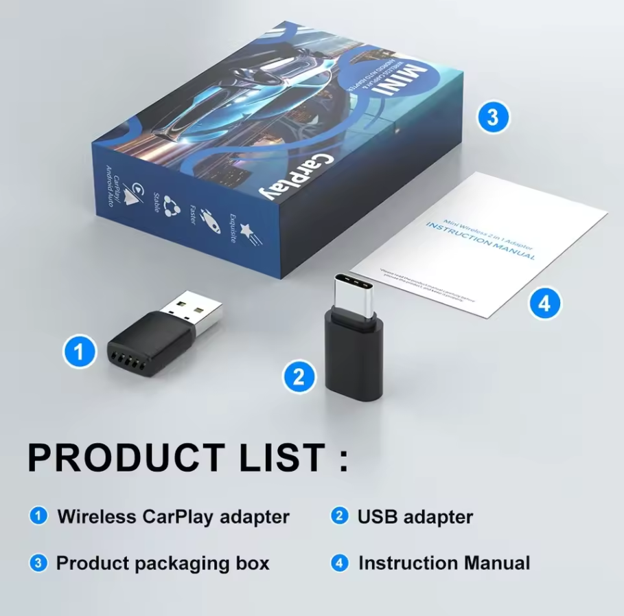 Smart Wireless CarPlay Android - Bluetooth Adapter Receiver avis et prix