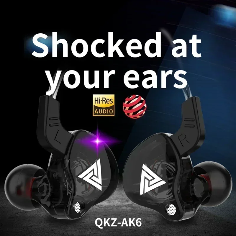 NEW QKZ AK6 Copper Driver HiFi - Wired Earphone Mic avis et prix