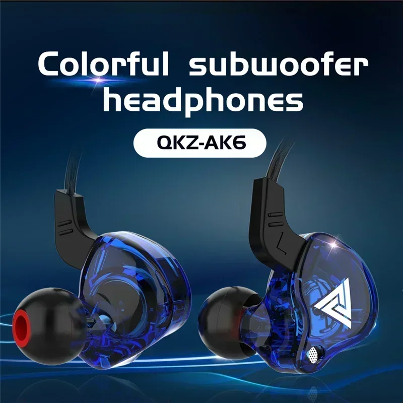 NEW QKZ AK6 Copper Driver HiFi - Wired Earphone Mic avis et prix
