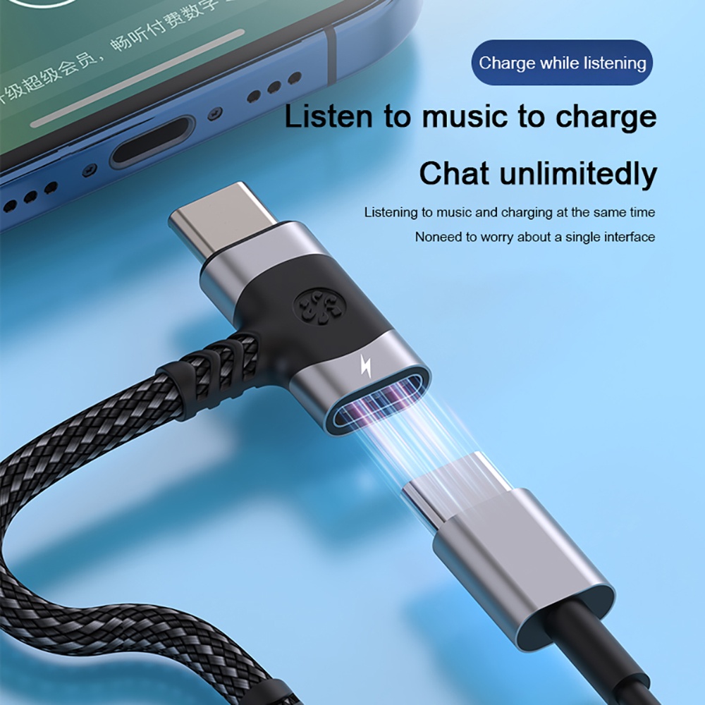 2 In 1 USB C To 3.5mm AUX Audi - Earphone Splitter Jack avis et prix