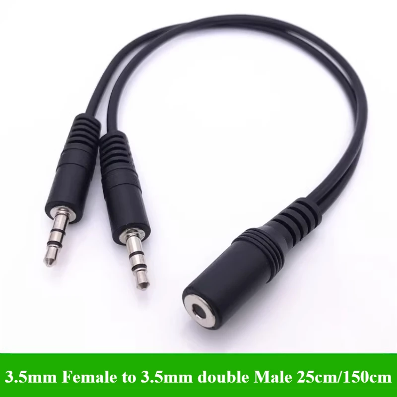 2/5Pcs/lot 3.5mm 1 to 2 Audio  - Earphone Splitter Jack avis et prix