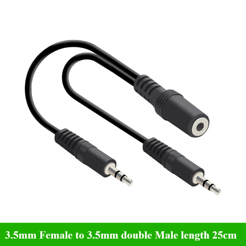 2/5Pcs/lot 3.5mm 1 to 2 Audio  - Earphone Splitter Jack avis et prix