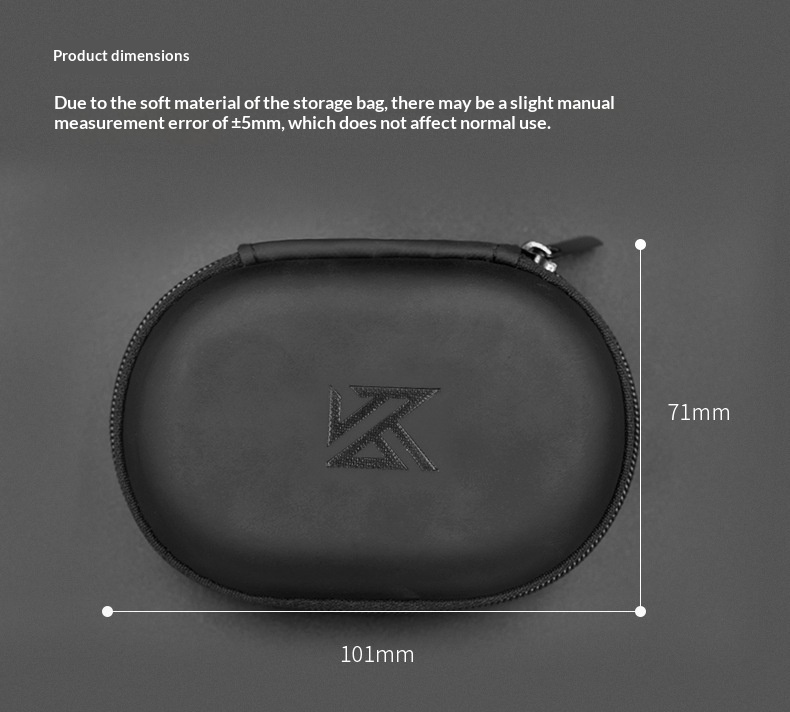 KZ Earphone Storage Case Oval  - Headphone Case Hard avis et prix