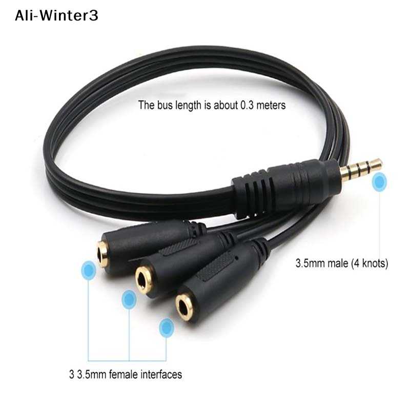 【R】3.5mm 3 Way Port Aux Multi  - Earphone Splitter Jack avis et prix