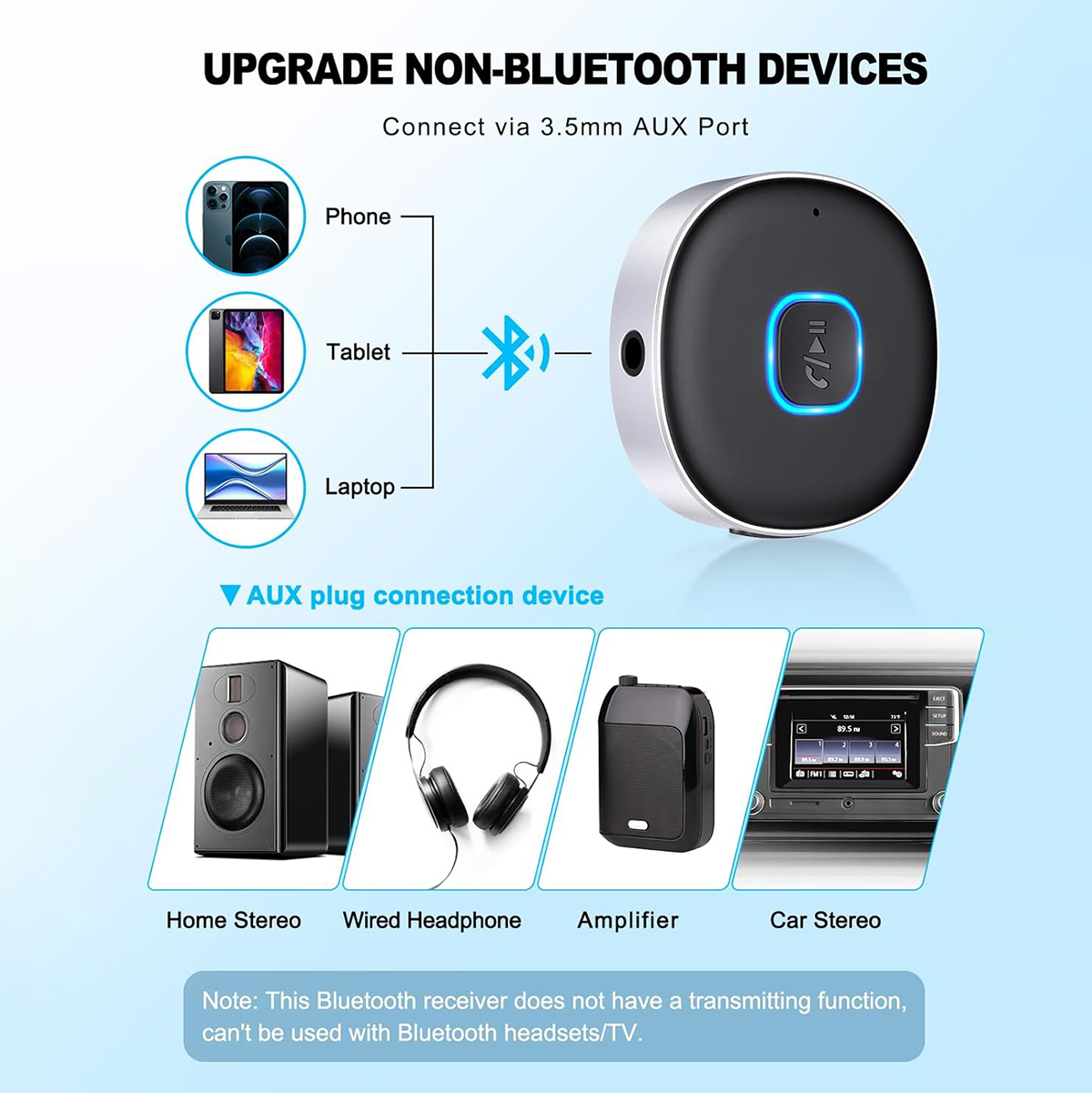 Car Bluetooth AUX Adapter, Min - Bluetooth Adapter Receiver avis et prix