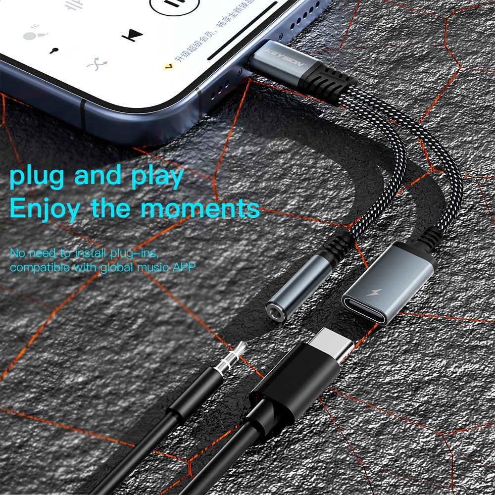 KEYSION 2 in 1 Type C to 3.5mm - Earphone Splitter Jack avis et prix
