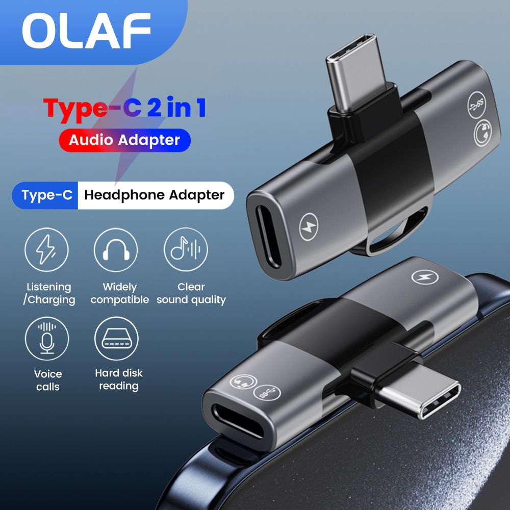 2 in 1 Type C Audio Adapter US - Earphone Splitter Jack avis et prix
