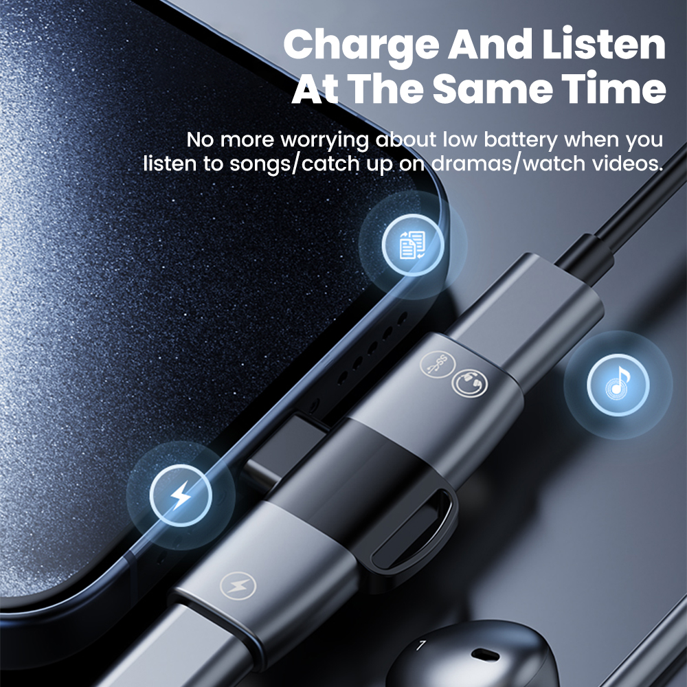 2 in 1 Type C Audio Adapter US - Earphone Splitter Jack avis et prix