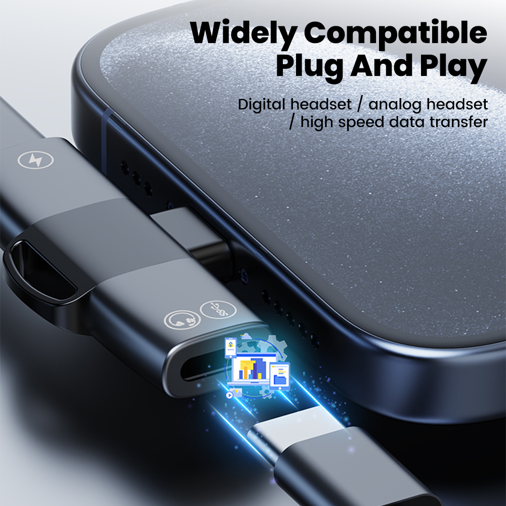 2 in 1 Type C Audio Adapter US - Earphone Splitter Jack avis et prix
